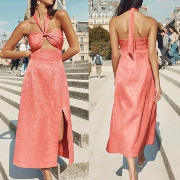 KEEPSAKE the Label Dresses & Skirts - KEEPSAKE Rouge Pink Raquel Halter Cutout Bandeau Dress, S | US 4 | UK 8 | AU 8